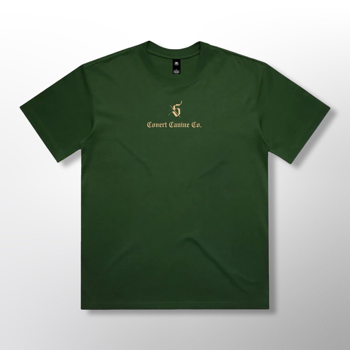 Grip Tee - CCC x Silent Slaughter | Back green shirt, yellow branding.