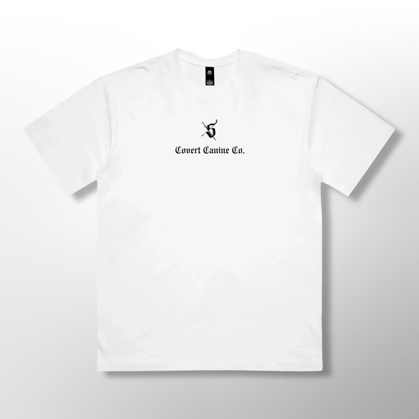 Grip Tee - CCC x Silent Slaughter | Back white shirt, black branding.